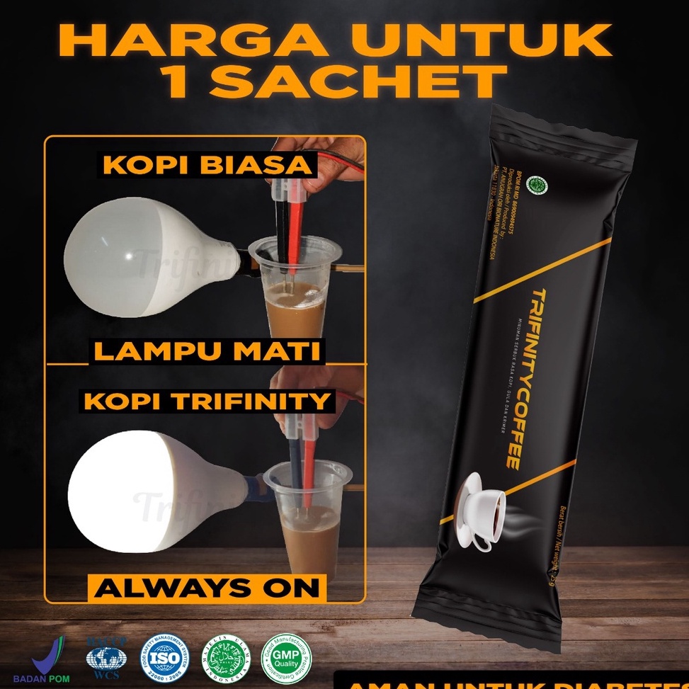 

TERBARU Kopi Trifinity Coffee Original Per 1 sachet