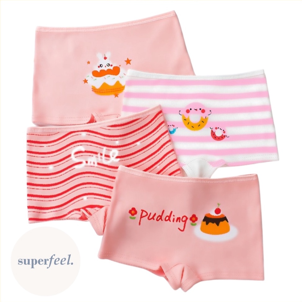 Terbaru SFL CELANA DALAM KATUN BOXER ANAK PEREMPUAN COTTON NYAMAN BOCAH BALITA CD WANITA KECIL 702