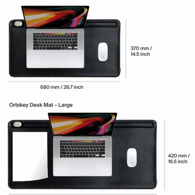 

Terlaris Orbitkey Desk Mat Large Premium Leather Hitam / Stone Original