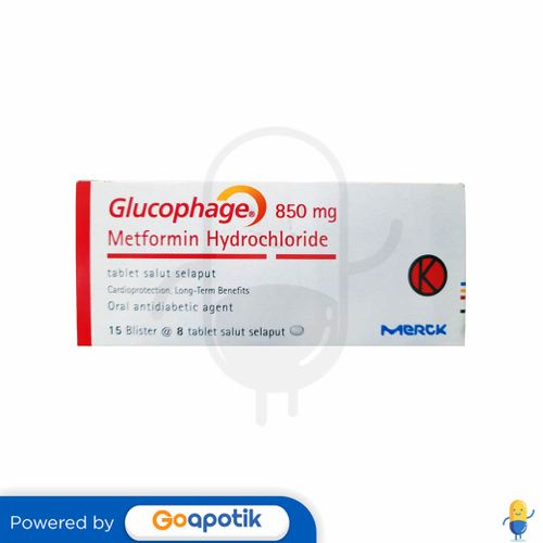 GLUCOPHAGE 850 MG BOX 120 TABLET