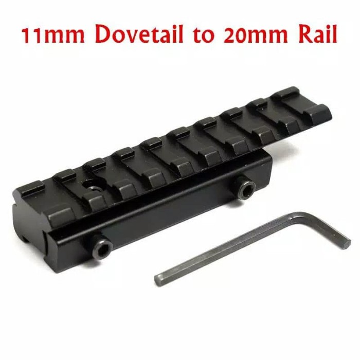 adapter konverter rel rail 11mm to 21mm pikatini picatinny sengin