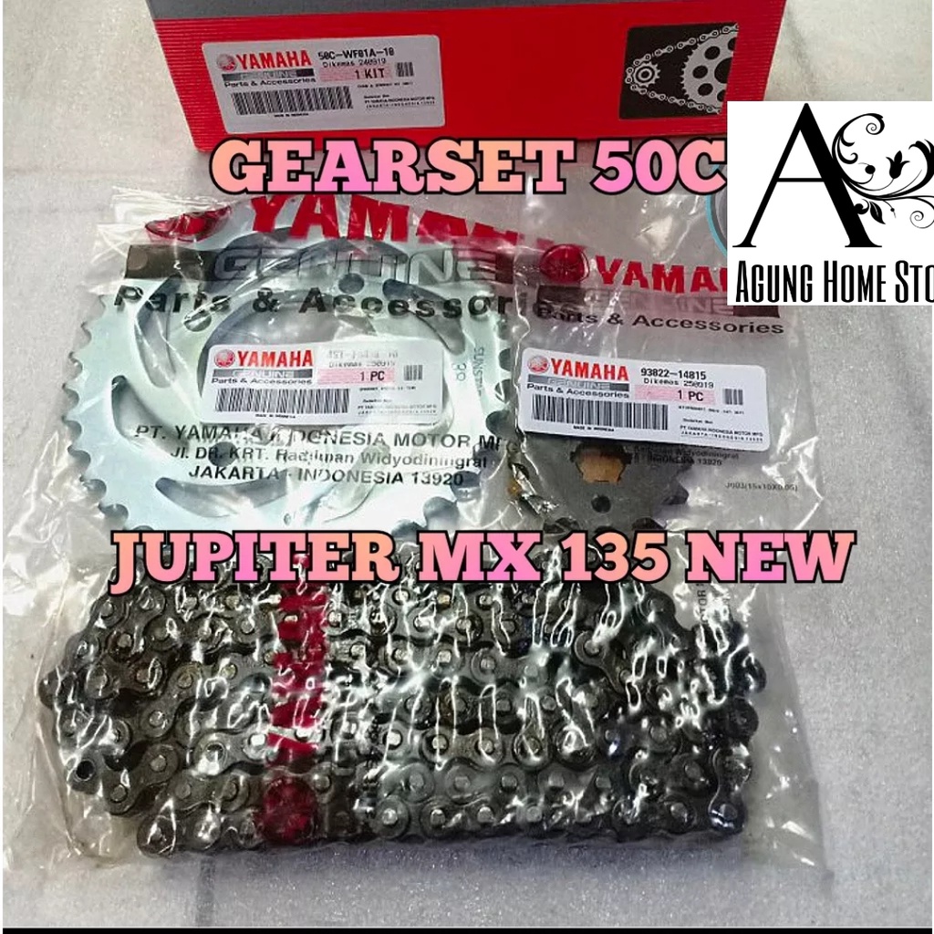 GEAR SET ORIGINAL YAMAHA JUPITER MX NEW JUPITER MX 135 50C