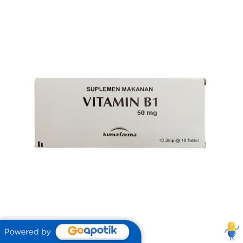 VITAMIN B1 KIMIA FARMA 50 MG BOX 100 TABLET