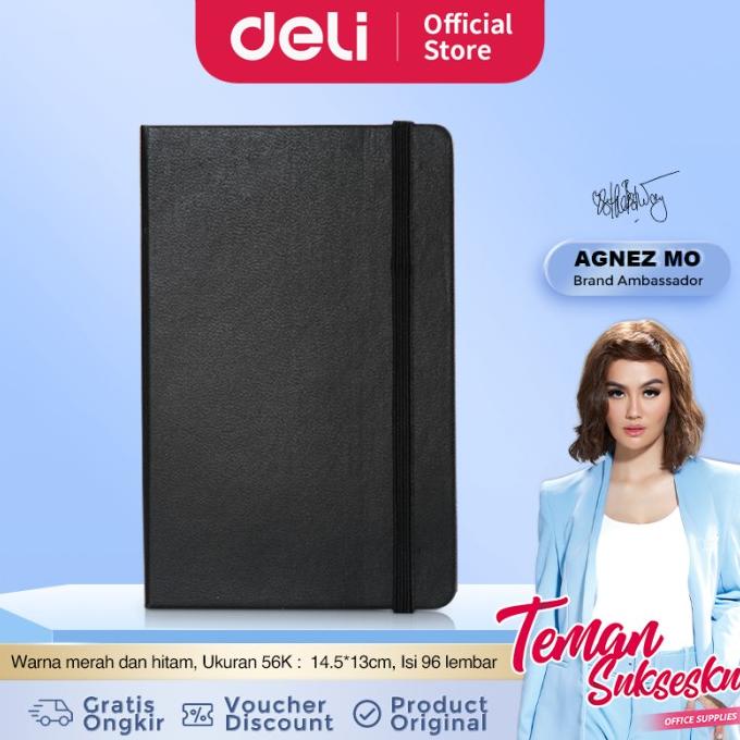 

Deli High Quality Notebook Bahan Cover Kulit 96 Lembar Ukuran 56K 3314