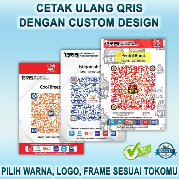 

CETAK/PRINT CUSTOM QRIS | STANDING ACRYLIC TYPE L