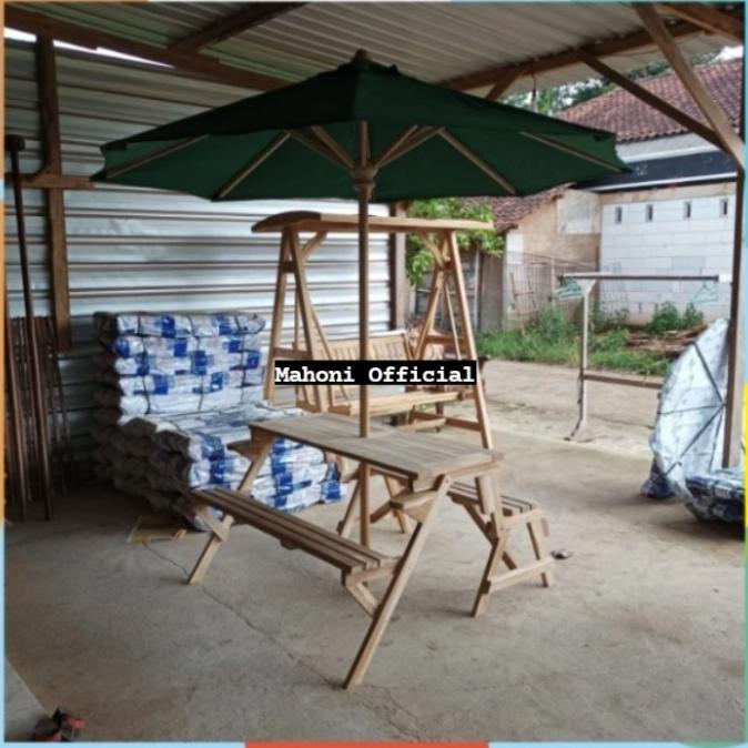 Meja Kursi Lipat Magic Payung Taman Outdoor