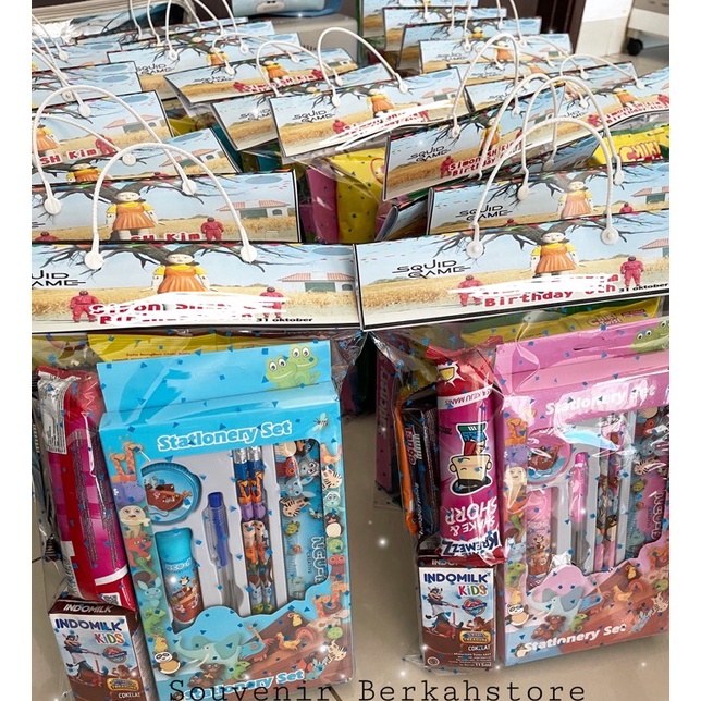 

✔️ Paket atk+snack ulang tahun kemasan nametag