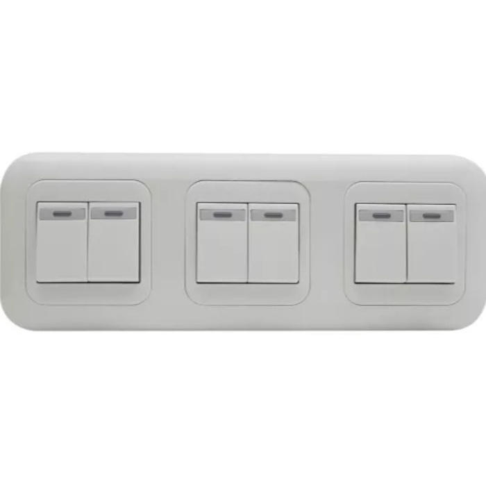 saklar panasonic 6 gang putih