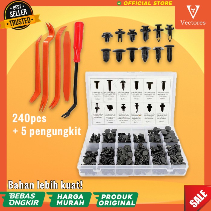 Terlaris Baut Mur Rivet Mobil Plastik Universal Fastener Plastik