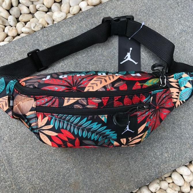 Waistbag Air Jordan Special Motif Original Red Flora