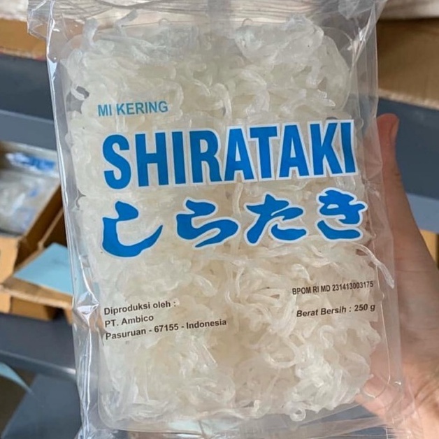 

↝ Dry Shirataki / Mie Kering Shirataki 250gr (isi 10 keping) ➟