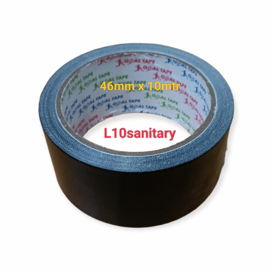 

Lakban Kain Hitam / Lakban Terpal Hitam / Cloth Tape 46mm x 10Meter