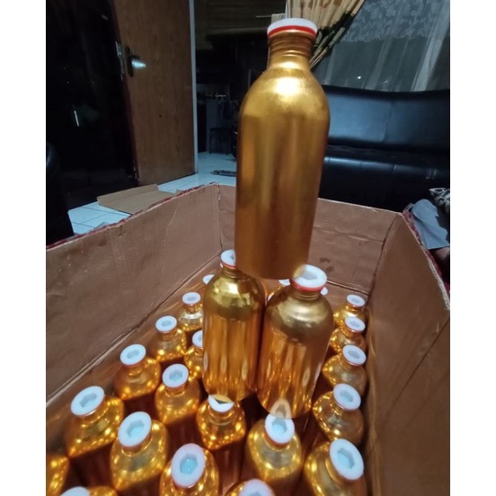 Segera Dapatkan botol parfum kaleng bibit bekas laverne 500ml gold / emas mulus