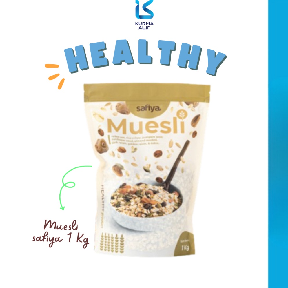

❥ Muesli Oatmeal Dried Fruit Safiya 1 Kg - Sereal Sarapan Makanan Sehat Original Premium