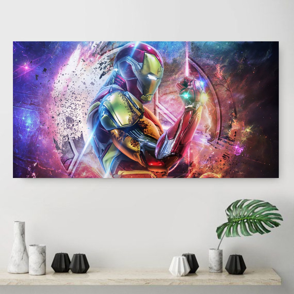 Poster Kayu "Ironman Infinity Gauntlet" Ukuran 90cm x 40cm