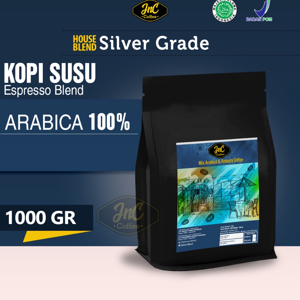 

❥ JnC Silver House Blend 1 KG 100% Arabica For Kopi Susu Espresso ヤ