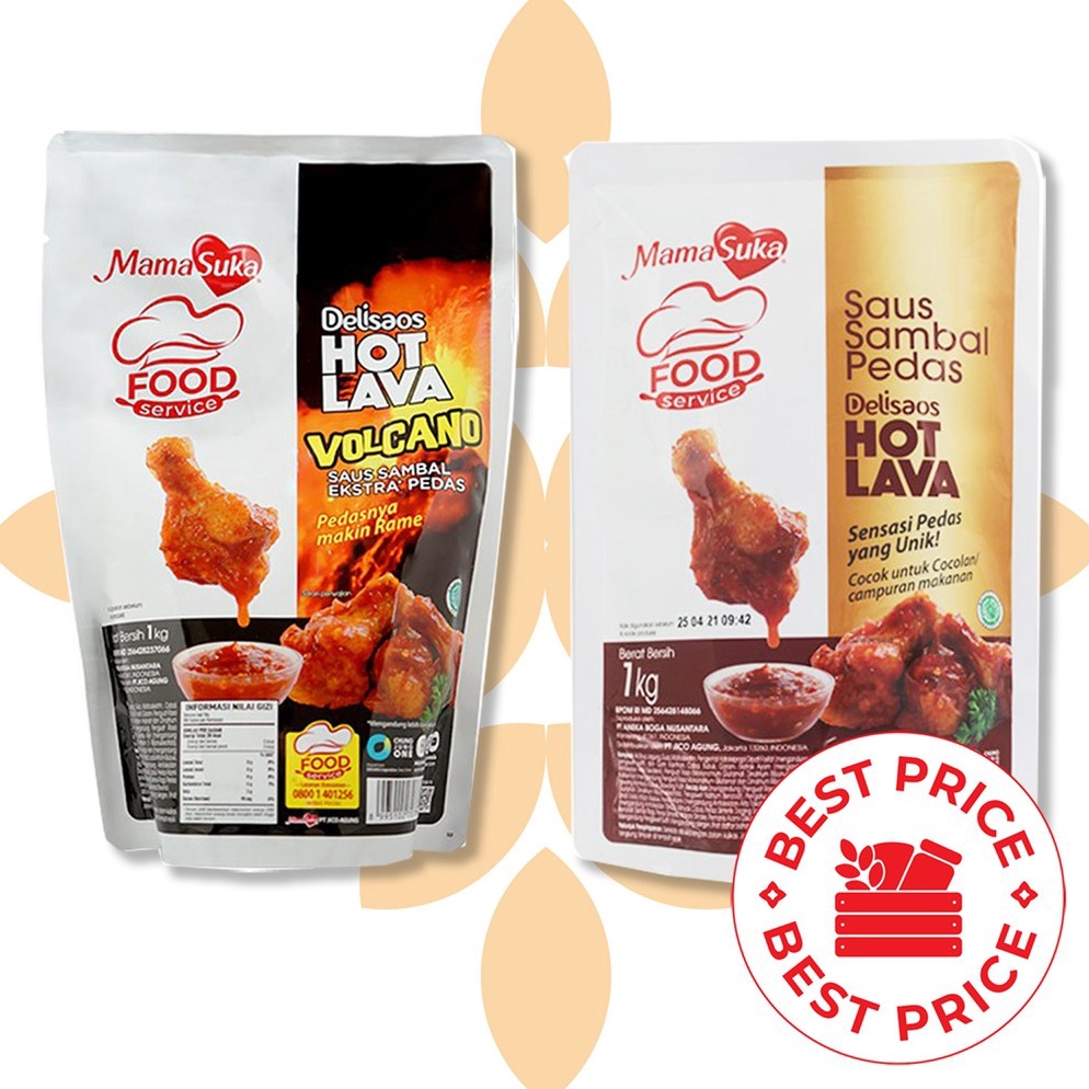 

ㅍ MAMASUKA - SEMUA VARIAN DELISAOS SAUS SAMBAL HOT LAVA & HOT LAVA VOLCANO - 1KG い