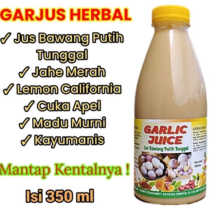 

↕ Jus Bawang Putih Tunggal, Jahe Merah, Lemon, Madu Murni, Cuka Apel, Kayu Manis, Ramuan Rempah Herbal, Darah Tinggi Detox Diet Asam Urat Vertigo Ambeien Kolesterol Garjus Garlic Juice 350ml ヤ