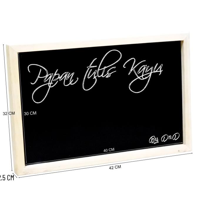 

Mainan Anak Papan Tulis Hitam Kapur Black Board Kayu Besar 30 X 40 Cm