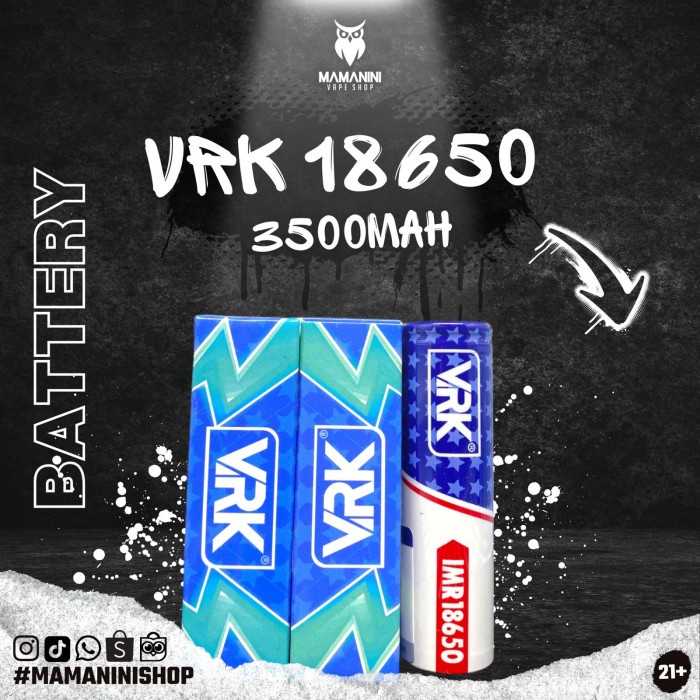 Battery Vrk 18650 3500Mah