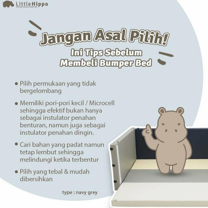 Little Hippo Bumper Bed Partner Lumba Playmat / Bumpermat Tebal 7.5 Cm