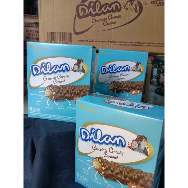 

Dilan Chocolate Crunchy Caramel 5 in 1@ 1 kotak 12pcs