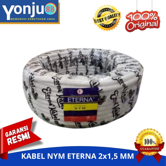 KABEL ETERNA NYM 2x1,5 / KABEL LISTRIK ETERNA NYM 2x1.5 FULL 50 M