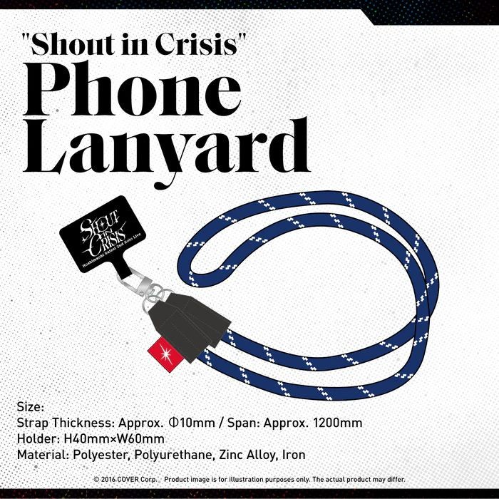 

Terlaris Hololive Hoshimachi Suisei "Shout In Crisis" Merchandise Phone Lanyard