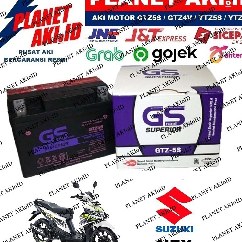 Promo Aki Motor Suzuki Nex GTZ5 GTZ5S GTZ 5S GS Y Accu Kering MF