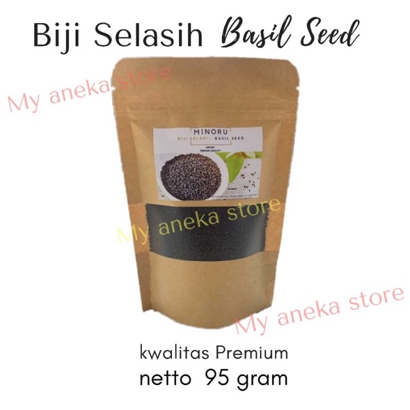 

✦Ready HNMIC Biji selasih / basil seed import kualitas premium 100gr merk minoru A78 ✸Ready Stok