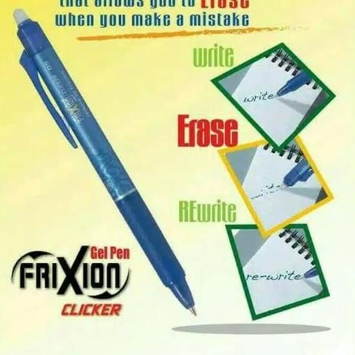 

Pulpen Frixion Clicker / Pilot Frixion Clicker / Erasable Pen 100% Ori
