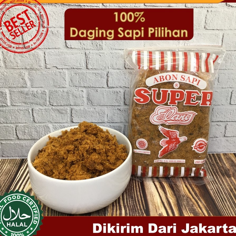 

[KODE PRODUK HS0VD8155] Abon Sapi Asli Super Cap ELANG 250g Asli Boyolali - Abon Sapi Super Cap Elang Spesial Semarang