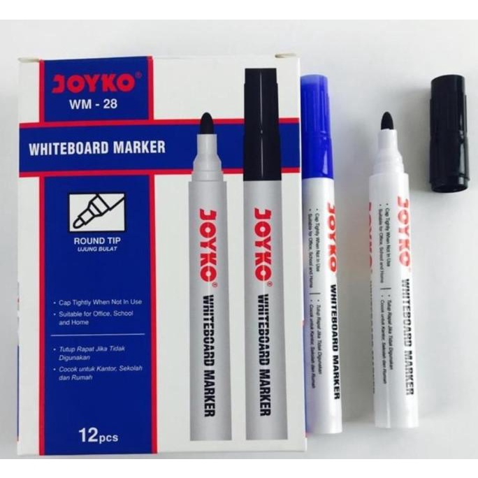 

Whiteboard Marker Spidol Joyko Wm-28 Hitam (Pcs)