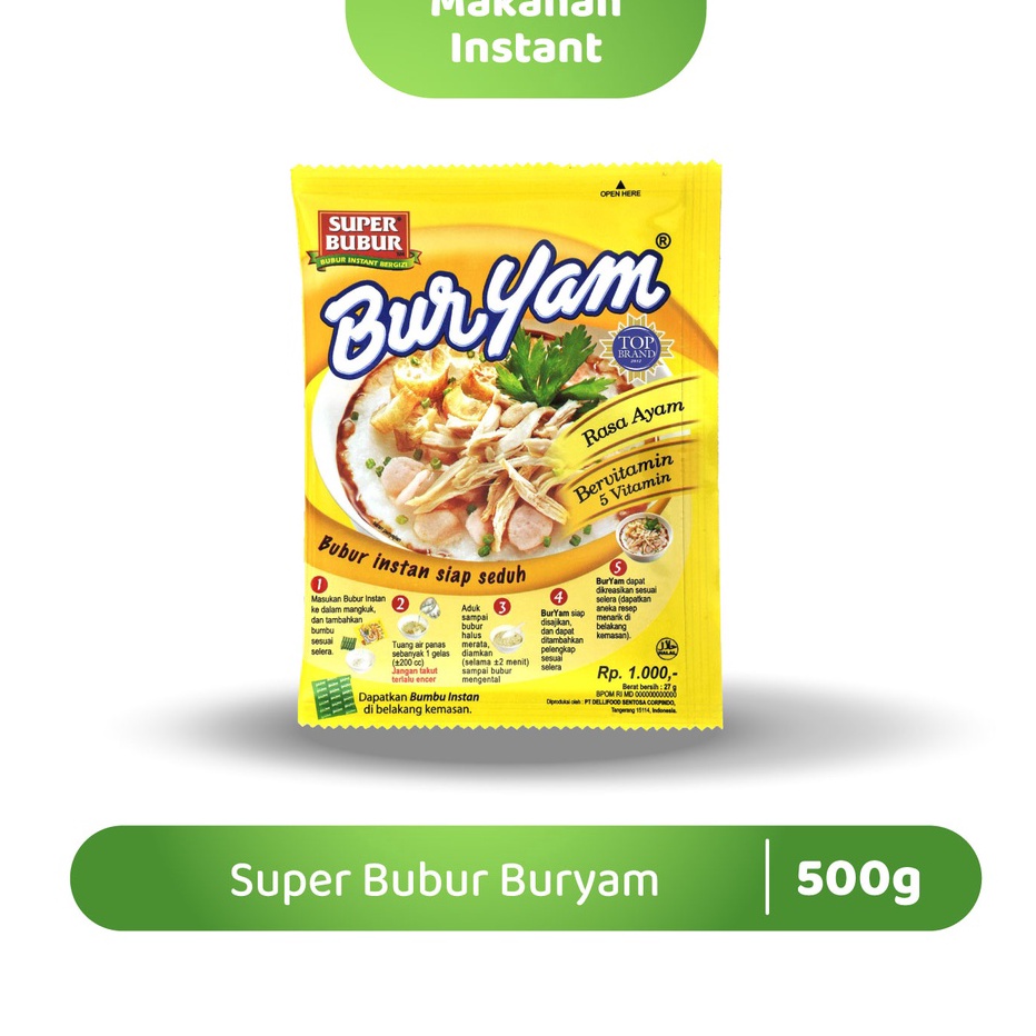 

[KODE PRODUK 7FFM94965] Super Bubur Buryam Rcg 10 Pcs berat 22 Gr
