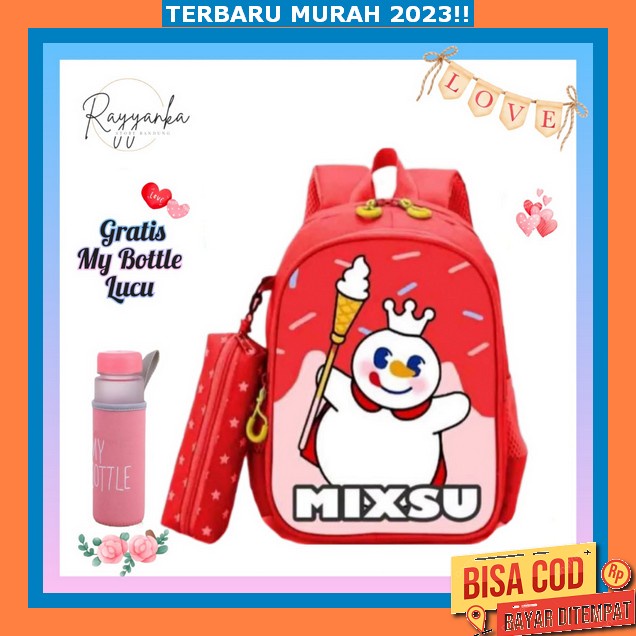 Tas Sekolah Anak Laki Backpack Mini Polos Kartun Punggung Lucu Korean Style Gendong Laki2 Murah Rans