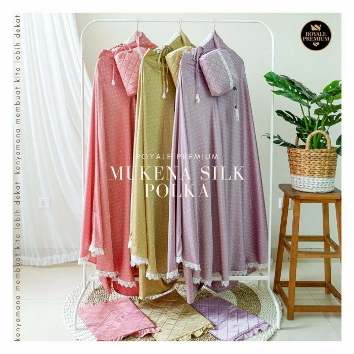 Mukena Silk Polkadot Royale Premium