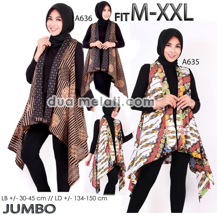 (( BISA COD) BAJU GAMIS BATIK OUTERWEAR WANITA OUTER TUNIK BATIK LUARAN MUSLIM