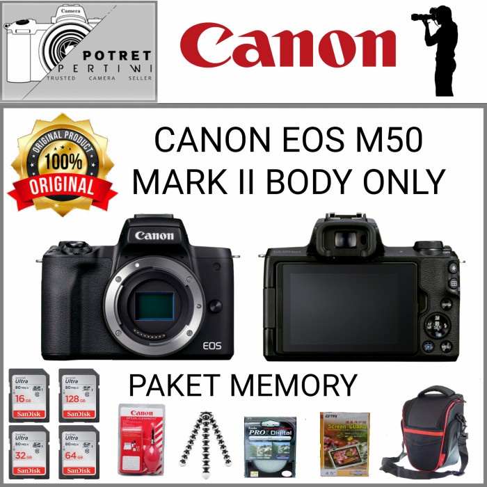 Canon Eos M50 Mark Ii Body Only / Kamera Mirrorless Canon M50 Mark Ii