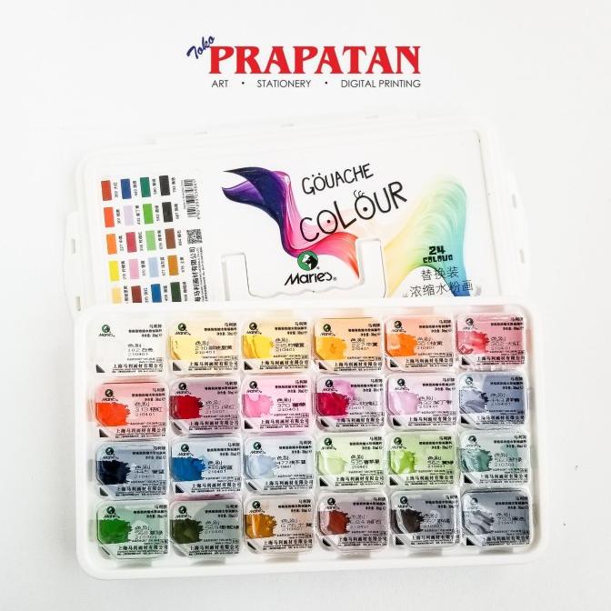 

Maries Gouache Colour 24 Warna 30ml G-6224B