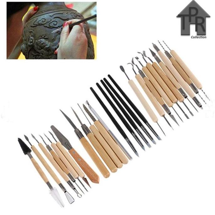 

Butsir set / Alat ukir clay / Pottery tool / Modelling tools - 27pcs.
