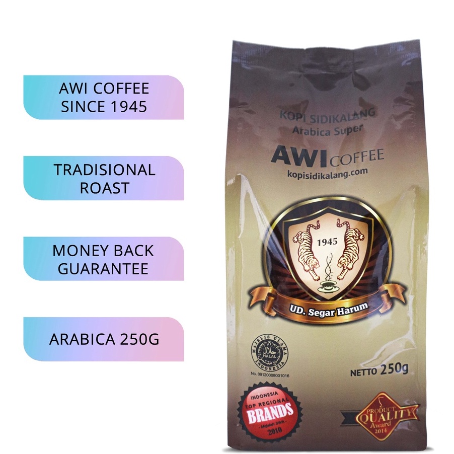 

HDKZ5445㊍ Awi Kopi Sidikalang Arabica Super 250Gr Bubuk | Coffee | Powder | Kopi Tradisional Medan ㊩