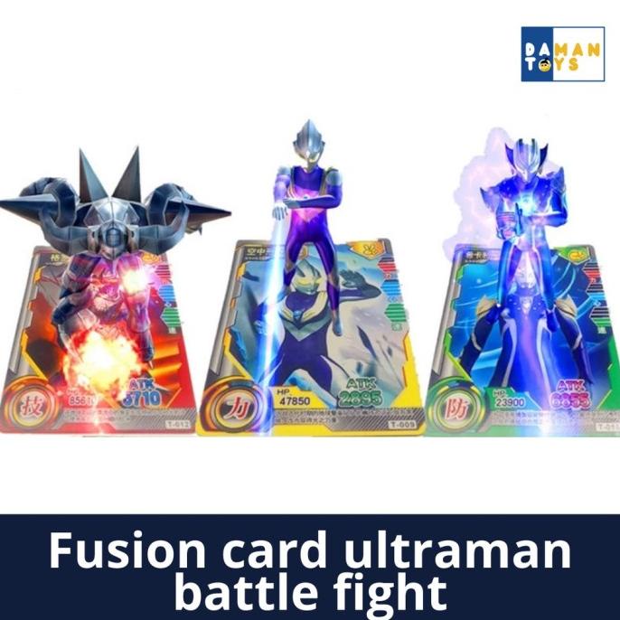 Mainan Kartu Ultraman Scan Fusion Card Ar Ultraman Ginga Ultraman R/B