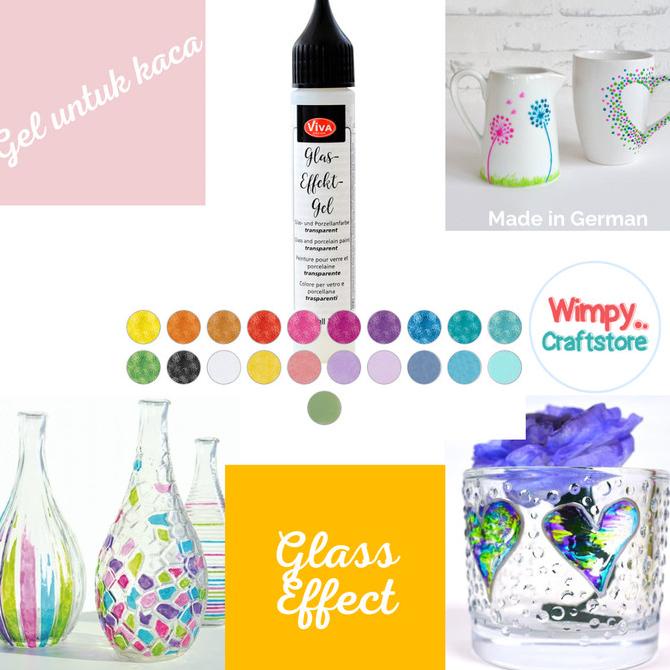 

Viva Decor Glass Effect Gel Colors Cat Kaca Pigment Tinta Gelas Cermin