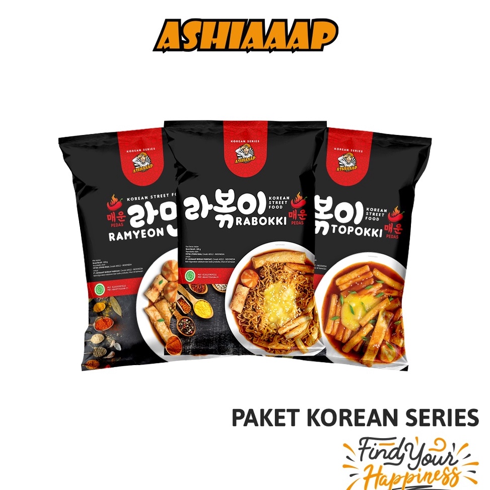 

5.5 Promo Brand Ashiaaap Paket Korean Series (Rabokki + Topokki + Ramyeon)