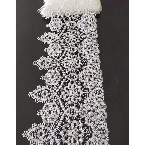 Ready Renda Giper Warna Putih Tulang Lebar 17Cm