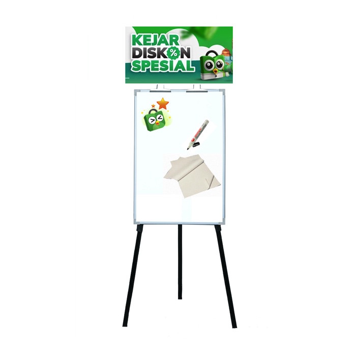 

Bestseller Flipchart Sakana 70 X 100 Cm / Papan Tulis Kaki 3 Flip Chart 70X100 Cm