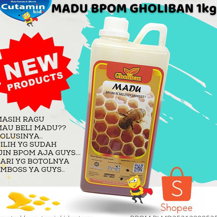 

TERBARU..!! MADU MULTIFLORA GHOLIBAN 1KG STANDAR BPOM PRODUK ORIGINAL ㊖