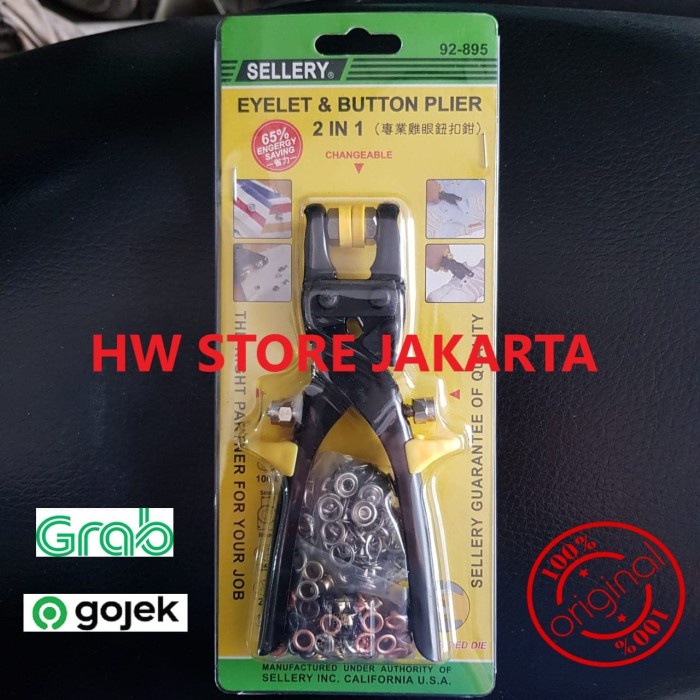 

Terlaris Eyelet & Button Plier 2 In 1 / Tang Mata Ayam & Kancing Sellery