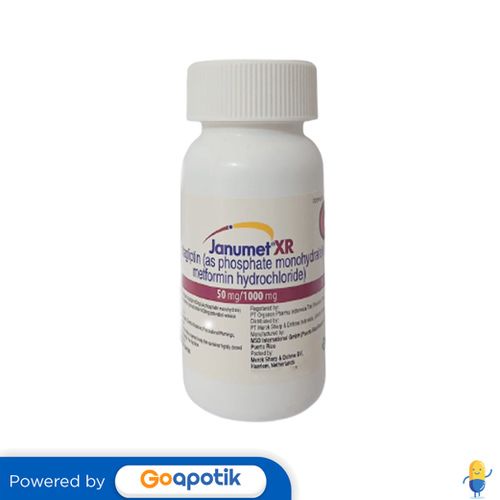 JANUMET XR 50/1000 MG BOTOL 28 TABLET