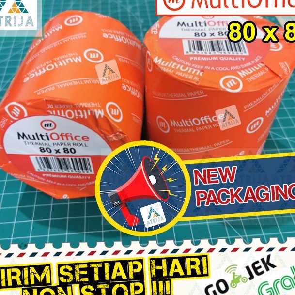 

YPZD0210☘ Thermal Paper Roll MULTI OFFICE 80x80. Kertas Thermal. Kertas Struk Kasir. MULTIOFFICE 80 ㊫